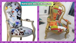 Como tapizar una silla isabelina paso a pasohow to upholster an Elizabethan chair step by step [upl. by Ellehsar]