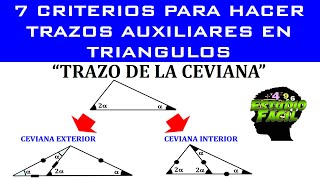 GEOMETRÍA  Trazos Auxiliares en Triángulos TRAZO DE LA CEVIANA [upl. by Sualkin]