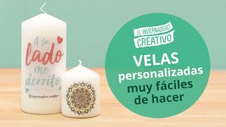 Cómo personalizar velas MUY FÁCIL  How to customize candles [upl. by Amekahs718]