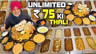 Rs75 की थाली  15 UNLIMITED ITEMS  Best Vegetarian Buffet in Ludhiana [upl. by Klaus]