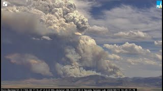 Loyalton Fire Pyrocumulonimbus Time Lapse Fire Tornado Warning 8152020 [upl. by Surbeck]