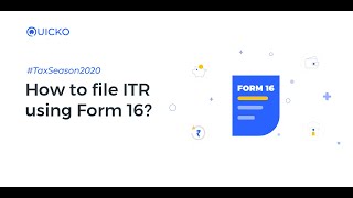 How to File ITR with your Form 16 TaxSeason2020 [upl. by Eedeed]