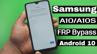 Samsung A10A10s Google Account BypassUnlock Frp Android 10 New Method 100 Working [upl. by Llenreb361]