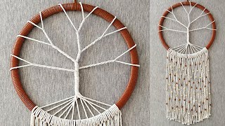 DIY Atrapasueños quotARBOL DE LA VIDAquot paso a paso  DIY Dreamcatcher quotTREE OF LIFEquot [upl. by Mozelle]