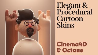 Cinema 4D Tutorial  Procedural Cartoon Skin Octane [upl. by Oranneg]