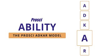 Ability  The Prosci ADKAR Model [upl. by Inej]