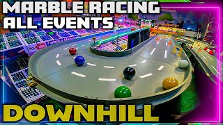 ALL EVENTS  The Thrilling Marble Racing Downhill Championship [upl. by Liagiba]