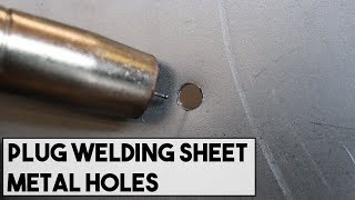 HOW TO PLUG WELD HOLES IN AUTO BODY PANELS [upl. by Naresh]