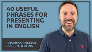 40 Phrases For Presenting In English  Business English FREE PDF [upl. by Alleacim]