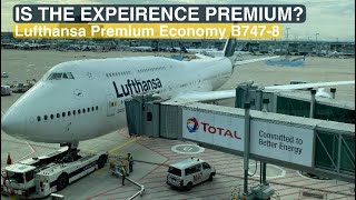 A PREMIUM EXPERIENCE  Frankfurt to Chicago on Lufthansa B7478 Premium Economy [upl. by Nitsyrk]