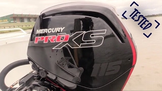 Tested  Mercury ProXS 115HP 4 stroke 21L [upl. by Ly426]