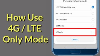 How To Enable 4G LTE Only Mode On Any Android [upl. by Ezitram]