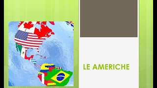 Classe Terza Geografia le Americhe [upl. by Ahilam]