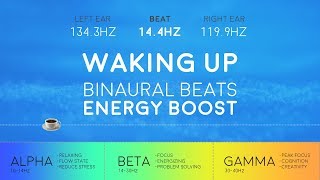 WAKING UP Powerful Binaural Beats ☕ Morning Energy Boost [upl. by Sinnej]