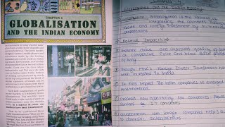 Class10 Economics Ch4 Globalisation and Indian Economynotes in descriptionfor 20212022 exams [upl. by Araiek]