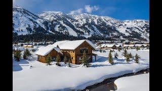 Tranquil Mountain Lodge in Teton Village Wyoming  Sothebys International Realty [upl. by Ataner]