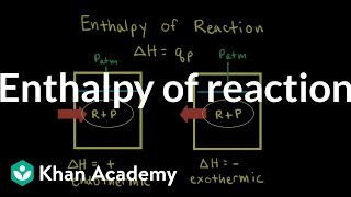 Enthalpy of reaction  Thermodynamics  AP Chemistry  Khan Academy [upl. by Nnyleak]