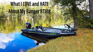 What I LOVE and HATE About My NEW BOAT  Ranger RT188 Overview [upl. by Enelez906]