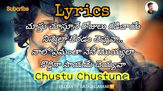 Chustu Chustune Rojulu Gadichaye Song Lyrics Telugu  Deepthi Sunaina song new [upl. by Ahsakal]