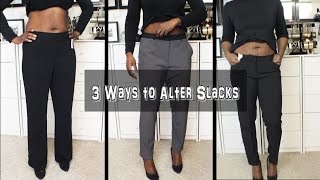 3 Ways to Alter Slacks Weightloss Alterations [upl. by Martinson]