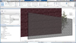 Revit 2017 Muro básico de bloques de celosía [upl. by Eidnil868]