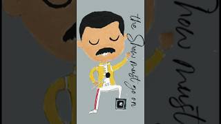 Freddie Mercury Im drawing the legend of Hollywoods number 1 singer with me in pencil and oil [upl. by Lotti424]