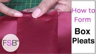 Forming Box Pleats [upl. by Koralle]