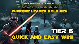 Tier 6  Supreme Leader Kylo Ren Galactic Legend Event  SWGOH [upl. by Aivatan]