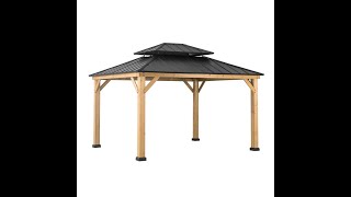 DIY  Assembling a two tier roof gazebo how to [upl. by Elsilrac338]