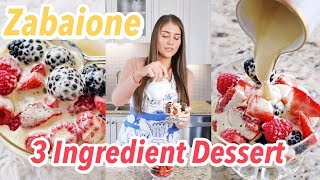 Zabaione Recipe  Easy 3 Ingredient Italian Dessert [upl. by Gavrielle]