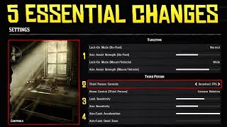 Red Dead Redemption 2  5 Changes You NEED To Make to Your Game Settings for a Smoother Experience [upl. by Kemme]