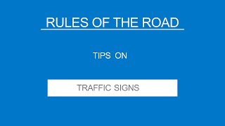 4 TRAFFIC SIGNS  Rules of the Road  Useful Tips [upl. by Yror]