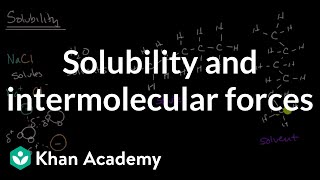 Solubility and intermolecular forces  AP Chemistry  Khan Academy [upl. by Lehcsreh]