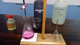 Redox Titration between MnO4 and Fe2 [upl. by Bowie]