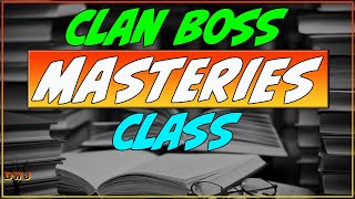 Clan Boss Masteries Class  Raid Shadow Legends [upl. by Annoeik]