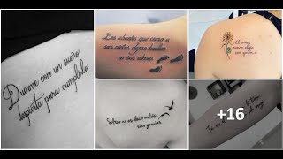 Tatuajes de Frases 16 Hermosas y Conmovedoras Frases [upl. by Hillyer]