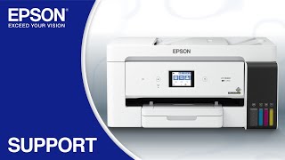 Epson EcoTank ET15000  Wireless Setup Using the Control Panel [upl. by Ilhsa171]