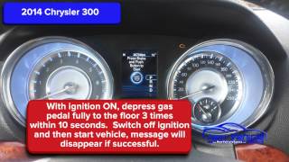 2014 Chrysler 300 Oil Light Reset  Service Light Reset [upl. by Eralcyram]