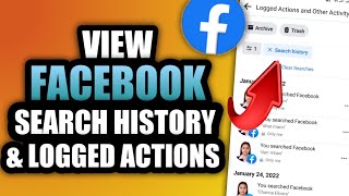 HOW TO VIEW FACEBOOK SEARCH HISTORY [upl. by Rammus]