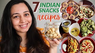 7 INDIAN SNACKS recipes  Vegetarian Evening Snacks that are easy to make 😋 amp healthy [upl. by Lavina]