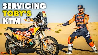 Dakar 2021 Motorcycle Service Refreshing Toby Prices KTM 450 Rally [upl. by Lennie]