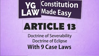 Article 13  Constitution of India [upl. by Enirehtac]