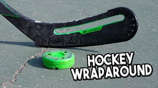 HOW TO USE EXPENSIVE STICKS OUTSIDE HOCKEY WRAPAROUND [upl. by Alaunnoif]