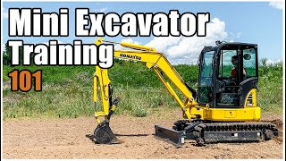 How to Operate a MiniExcavator  Mini Excavator Controls [upl. by Gainer701]