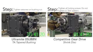 Falk Ultramite UB Gear Drive Side by Side Installation Comparison [upl. by Nerrag]