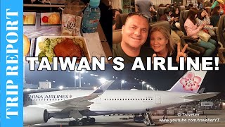 Review China Airlines  Boeing 777 Economy Class Flight from Taipei to Frankfurt [upl. by Kulsrud]