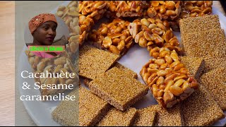 Nougatine cacahuete Sesame caramelise Peanut chikki Groundnut Energy Bar Peanut Bar [upl. by Petrie445]