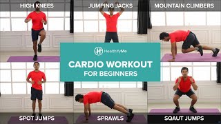 CARDIO WORKOUT FOR BEGINNERS From Home In 10 Minutes  Lockdown Workout No Equipment  HealthifyMe [upl. by Olemrac]