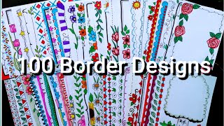 100 Border DesignsBorder Designs for Project File100 Quick and Easy Border Design ideas [upl. by Ahtiek]