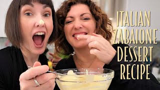 Italian Zabaione or Zabaglione Dessert Recipe  Foodie Sisters in Italy [upl. by Adanar]